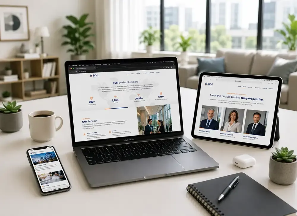 Multi-page website template for SVN Offices